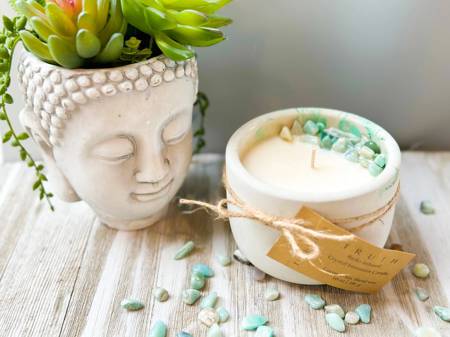 Truth- Reiki Infused Crystal Intention Candle